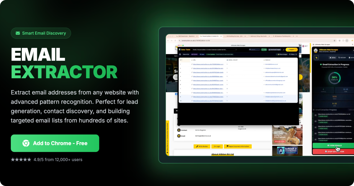 Email Extractor - Extract Email Addresses from Any Website